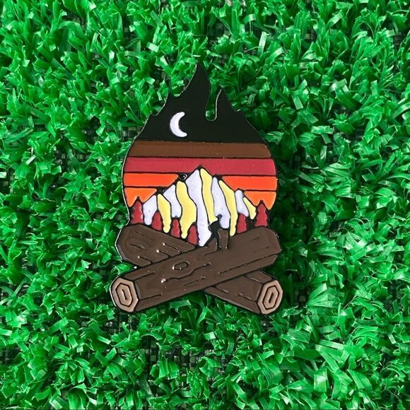 Camp Fire Enamel Pin/ Brooch Lapel - Picture 6 of 6